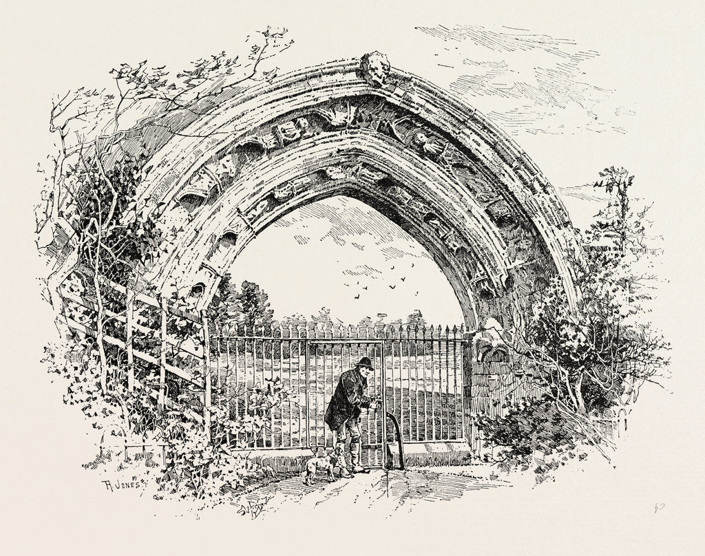 Detail of Derby, Ruined Arch Leading to Vestibule of the Chapter-House by Anonymous