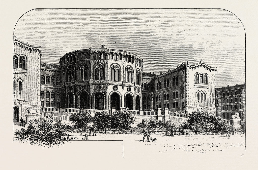 Detail of The Storthings Hus (Parliament House), Christiania, Oslo by Anonymous