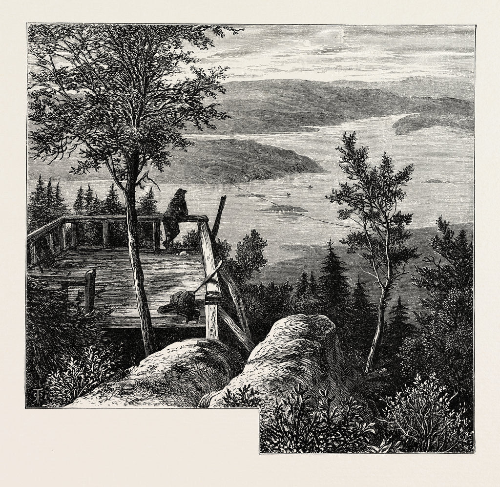 Detail of The King's View, Krokleven, Near Christiania, Oslo by Anonymous