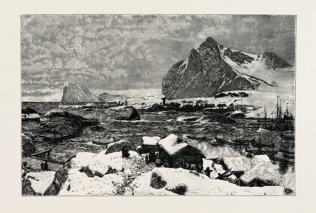 Detail of A Lofoten Village During the Fishing Season by Anonymous