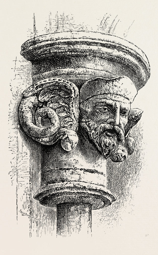 Detail of Old Norse Capital, the Screen, Trondhjem Cathedral by Anonymous