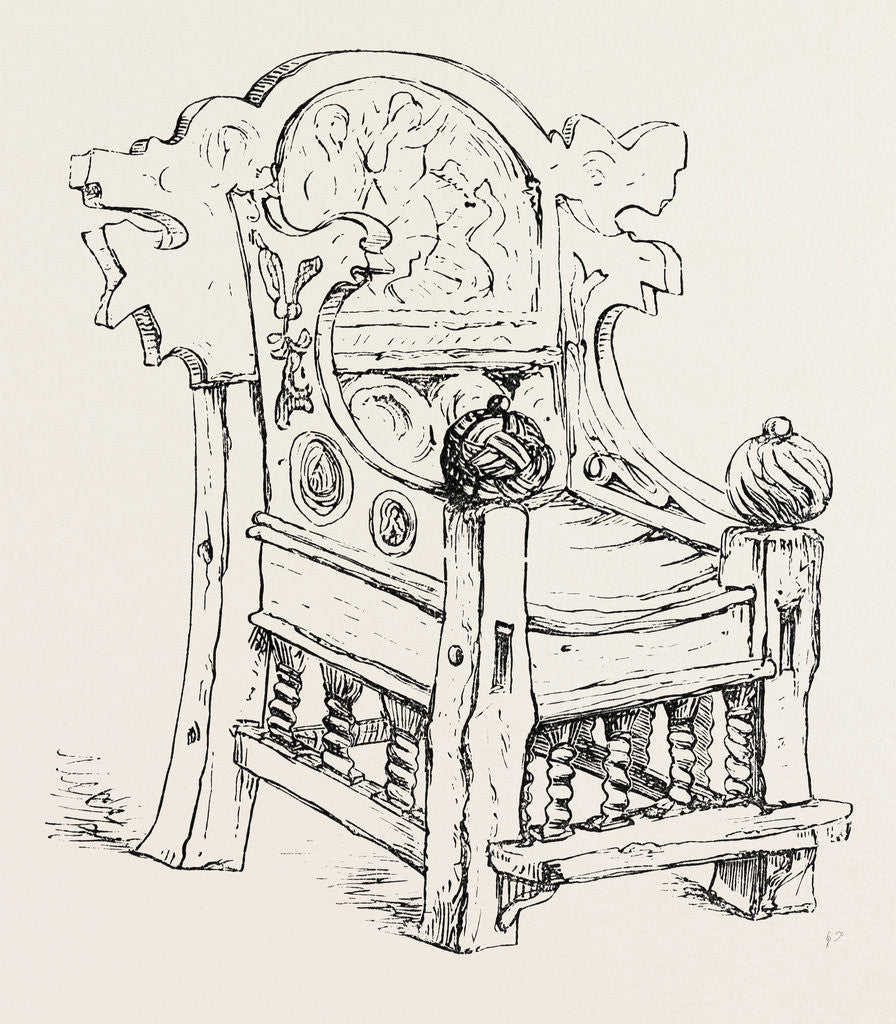 Detail of An Old Chair in Hitterdal Church by Anonymous