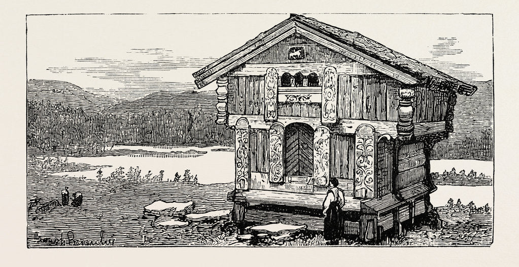 Detail of A Thelmarken Stabbur by Anonymous