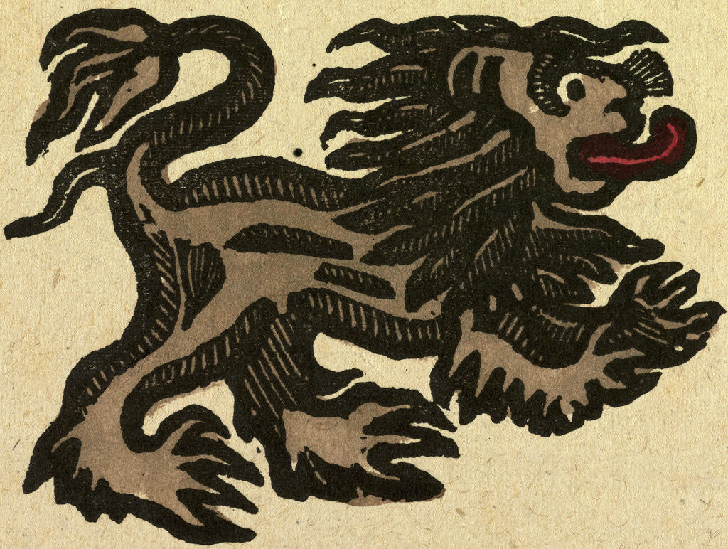 Detail of Illustration of English Tales Folk Tales and Ballads. Lion by Anonymous