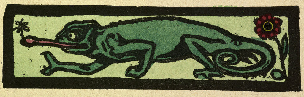 Detail of Illustration of English Tales Folk Tales and Ballads. A Chameleon by Anonymous