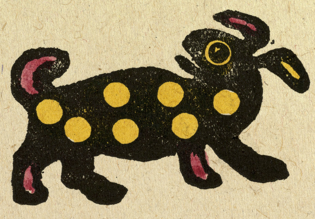Detail of Illustration of English Tales Folk Tales and Ballads. A Colourful Animal by Anonymous