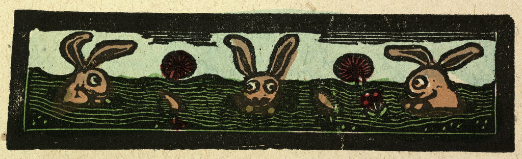Detail of Illustration of English Tales Folk Tales and Ballads. Rabbits by Anonymous