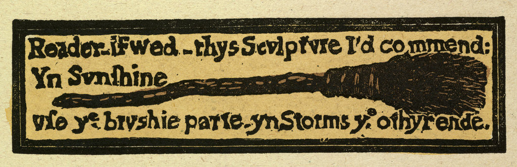 Detail of Illustration of English Tales Folk Tales and Ballads. A Broomstick by Anonymous