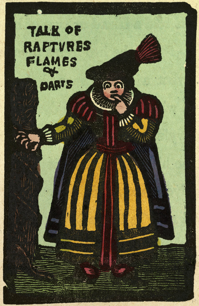 Detail of Illustration of English Tales Folk Tales and Ballads. A Woman. Talk of Flames and Darts by Anonymous