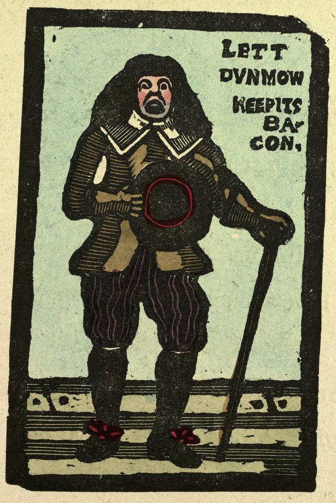 Detail of Illustration of English Tales Folk Tales and Ballads. A Man Talking While Holding a Hat to His Chest. by Anonymous