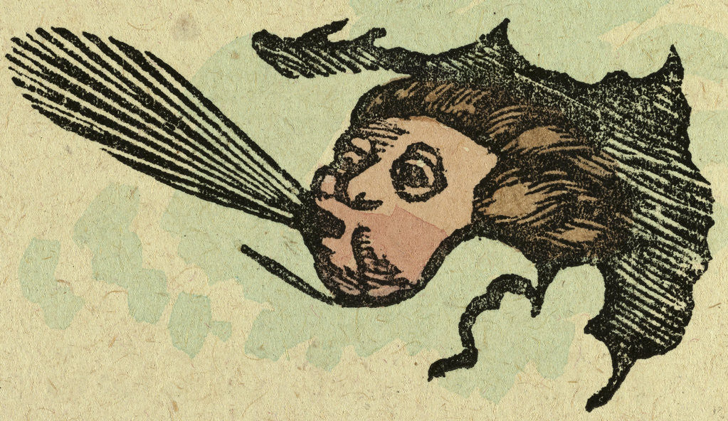 Detail of Illustration of English Tales Folk Tales and Ballads. The Storm Blowing by Anonymous