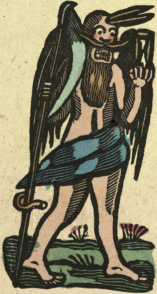 Detail of Illustration of English Tales Folk Tales and Ballads. A Man with a Scythe by Anonymous