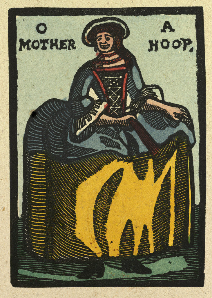 Detail of Illustration of English Tales Folk Tales and Ballads. A Woman with a Hoop Skirt by Anonymous