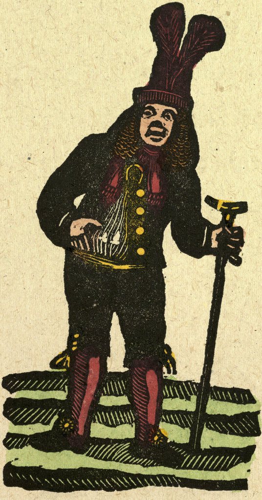 Detail of Illustration of English Tales Folk Tales and Ballads. A Man with a Walking Stick by Anonymous