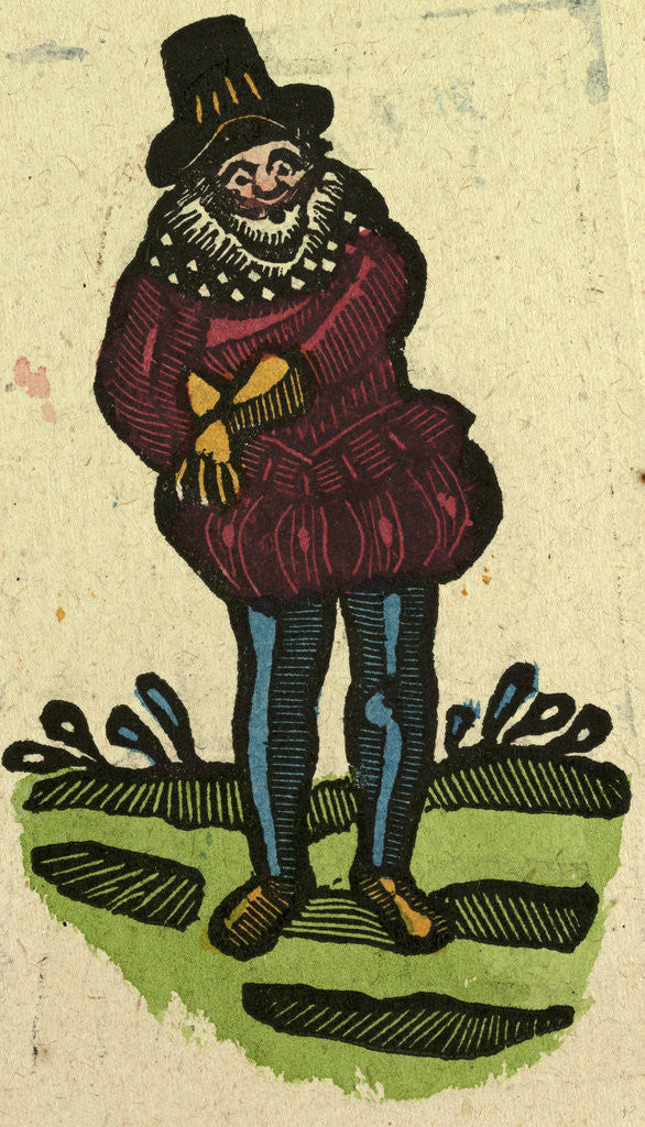 Detail of Illustration of English Tales Folk Tales and Ballads. A Man Wearing Colourful Clothes by Anonymous