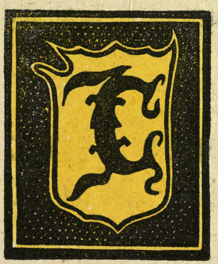 Detail of Illustration of English Tales Folk Tales and Ballads. A Coat of Arms Depicting the Letter C by Anonymous