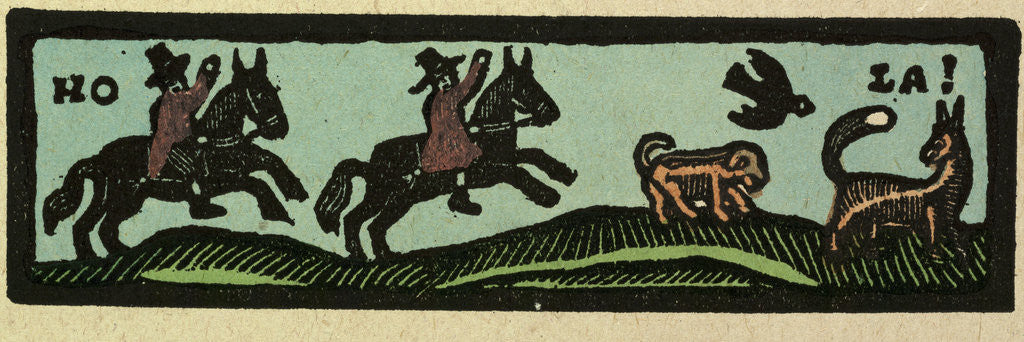Detail of Illustration of English Tales Folk Tales and Ballads. Two Horsemen by Anonymous