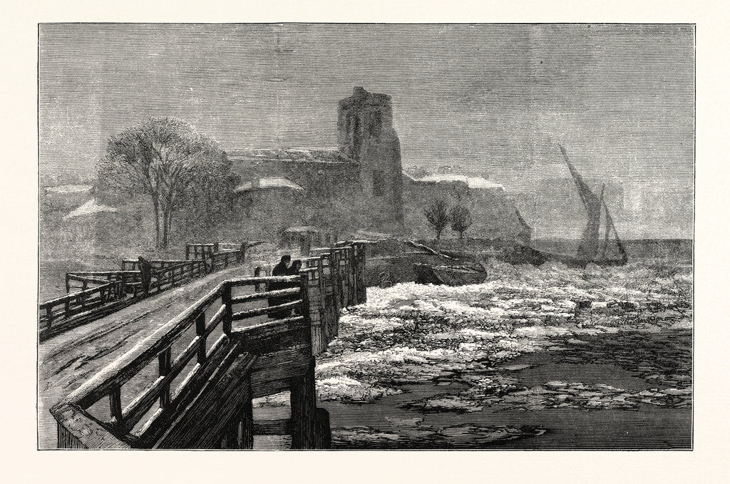 Detail of Putney Bridge, London, Christmas, 1879 by Anonymous