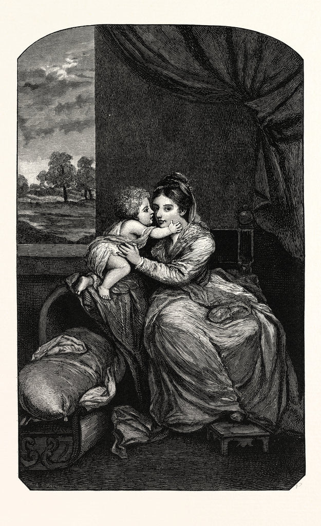 Detail of Lady Melbourne and Child by Anonymous