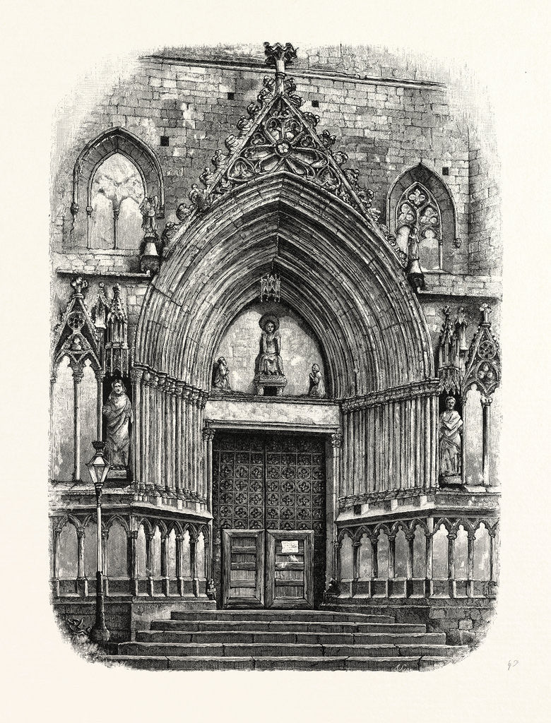 Detail of Entrance to the Church of Santa Maria Del Mar, Barcelona, Spain by Anonymous