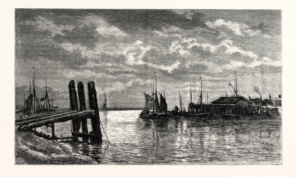 Detail of The Harbour, Rye by Anonymous