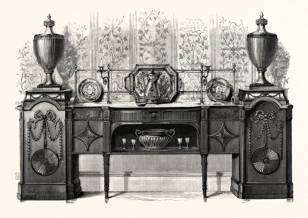Detail of Sheraton sideboard, in the Possession of W.T. Walters, Esq., Baltimore, U.S.A. by Anonymous