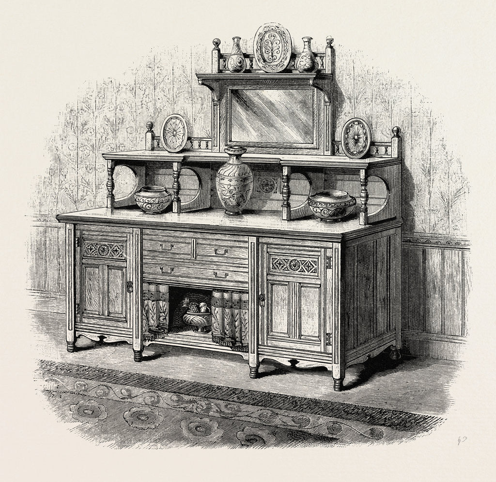 Detail of Sideboard, Messrs. Gillow by Anonymous