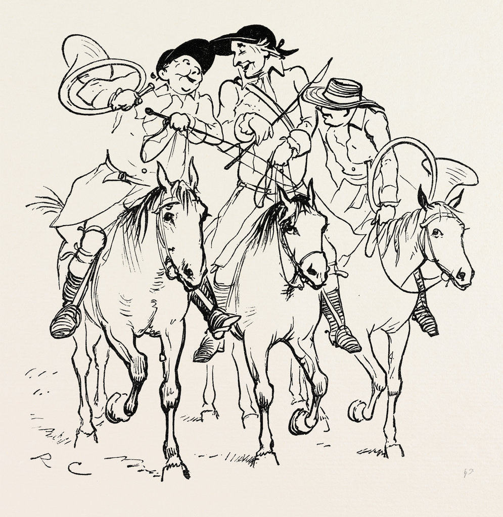 Detail of The Three Jolly Huntsmen by Anonymous