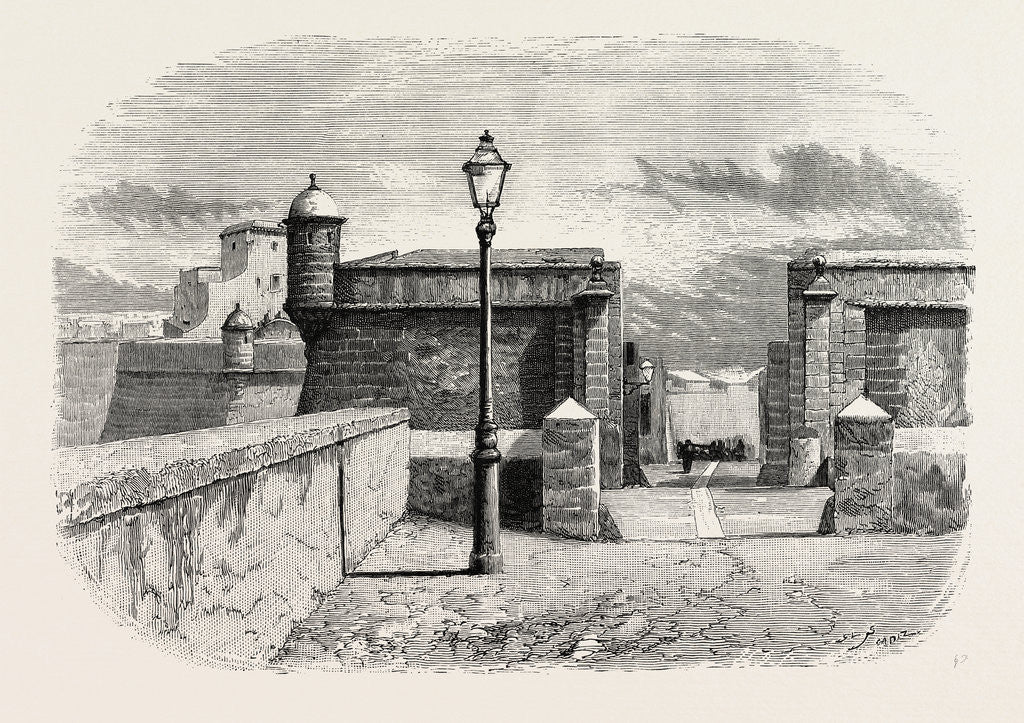 Detail of The Wall of Cadiz, Spain by Anonymous