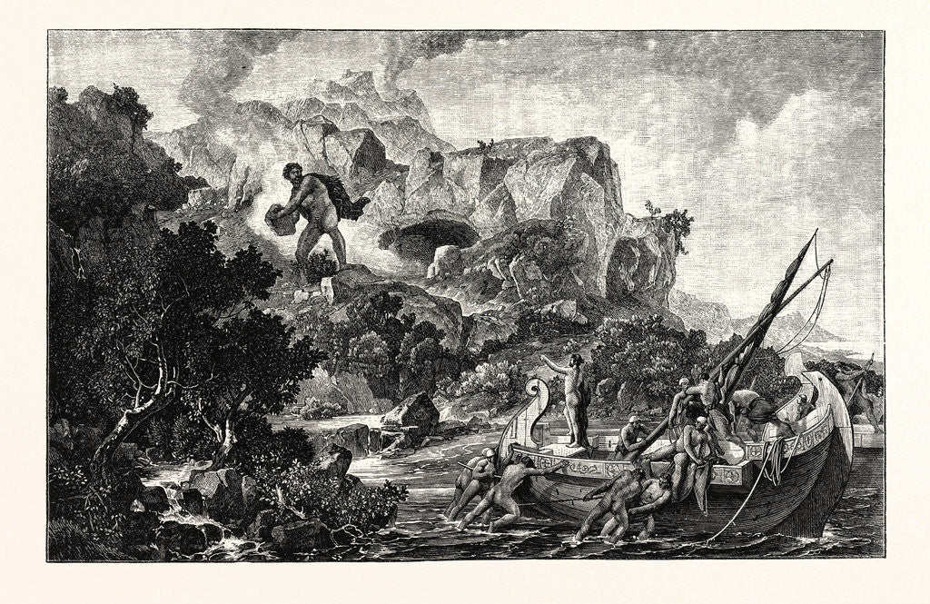 Detail of Ulysses in the Land of the Cyclops by Anonymous