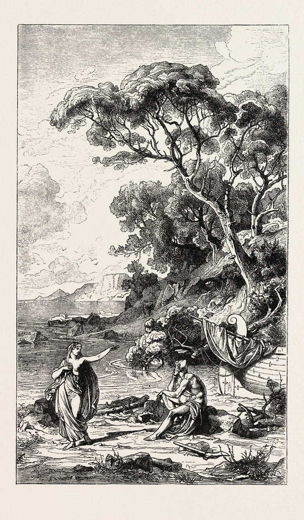 Detail of Ulysses and Calypso. by Anonymous