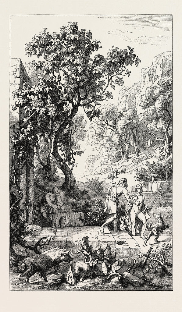 Detail of The Meeting of Ulysses and Telemachus. by Anonymous