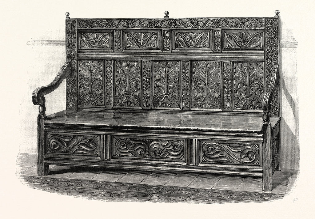 Detail of Long Settle, Charles I. by Anonymous