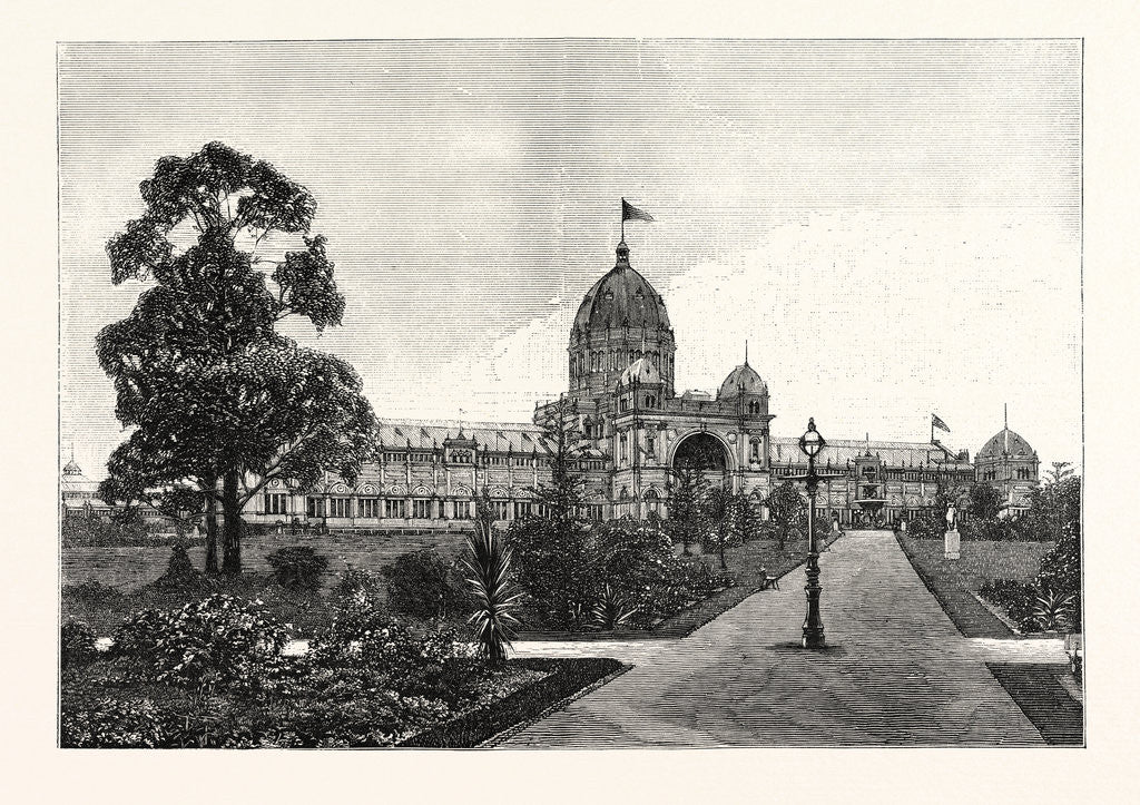 Detail of The Exhibition Buildings from the Gardens by Anonymous