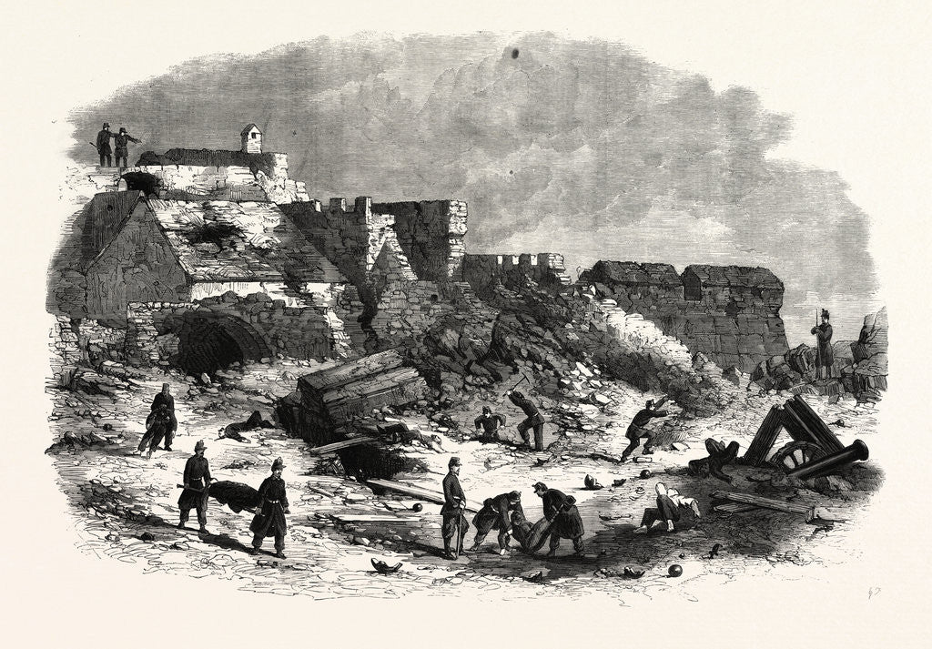 Detail of The Breach in the Bastion of St. Antonio Gaeta Caused by the Explosion of a Powder-Magazine by Anonymous