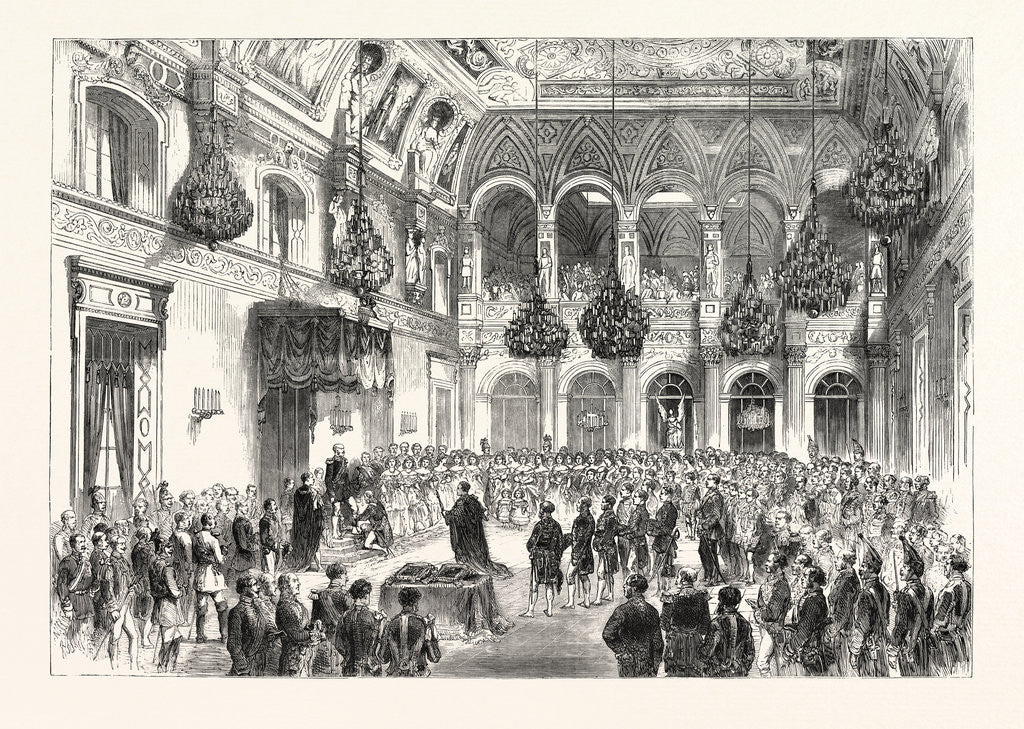 Detail of The Investiture of His Majesty King William of Prussia with the Insignia and Habit of the Most Noble Order of the Garter by Anonymous