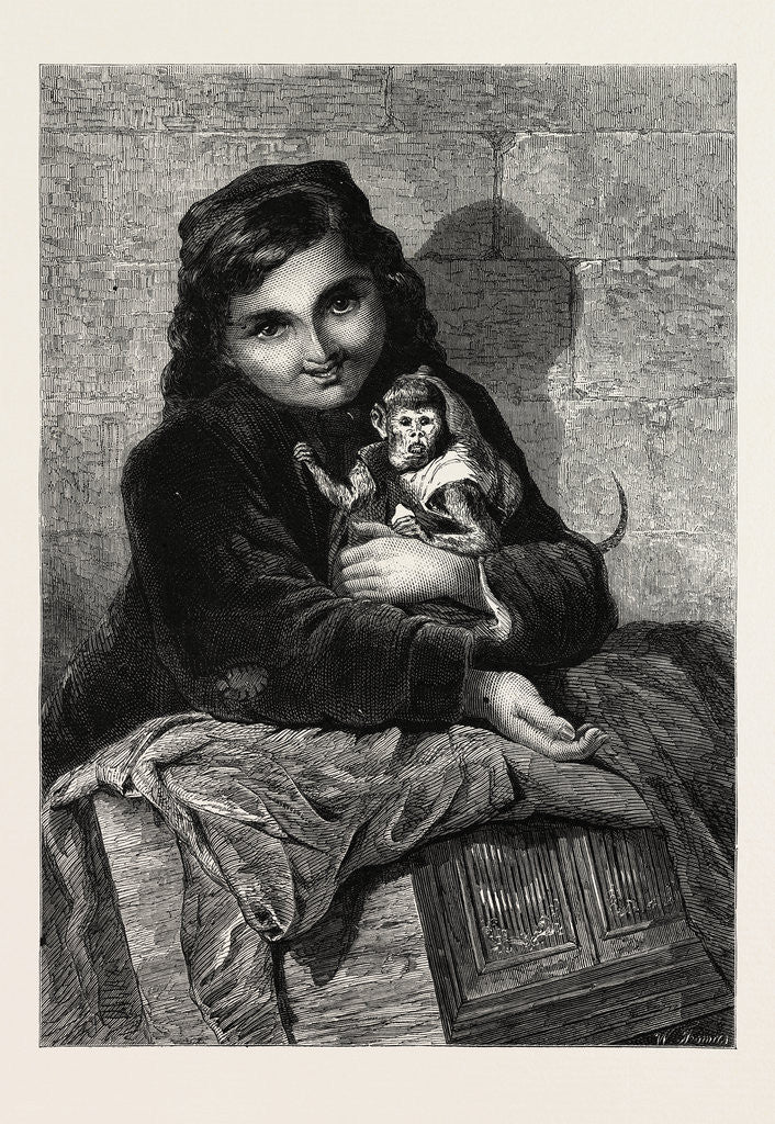 Detail of Two Little Monkeys, in the Exhibition of the Society of Female Artists by Anonymous