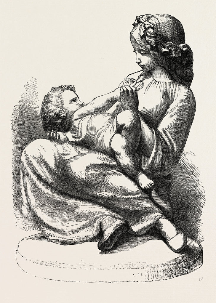 Detail of Mother's Joy, Sculpture, in the Exhibition of the British Institution. by Anonymous