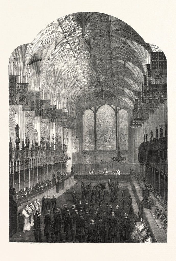 Detail of The Funeral of the Late Duchess of Kent: The Choir of St. George's Chapel by Anonymous