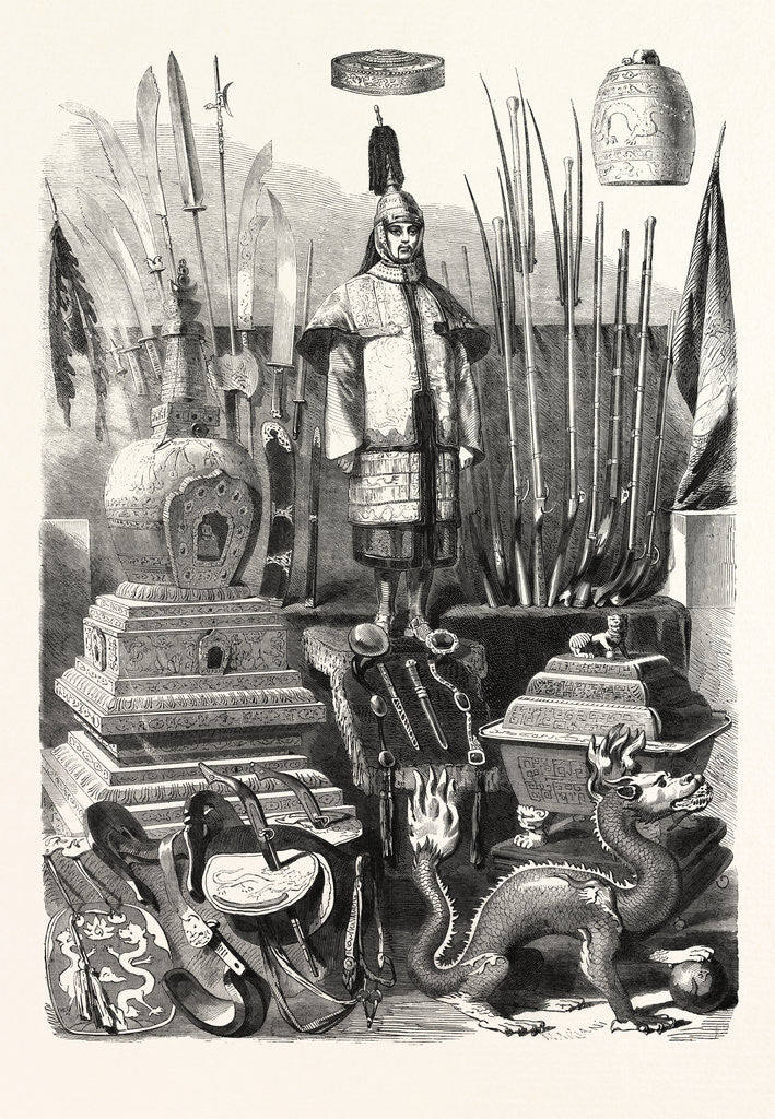 Detail of French Spoils from China Exhibited at the Palace of the Tuileries France by Anonymous