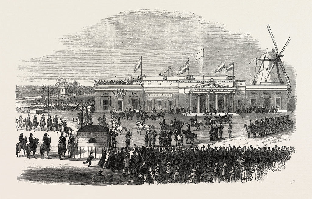Detail of Visit of the King and Queen of Holland to Amsterdam: Their Majesties Leaving the Railway Station by Anonymous