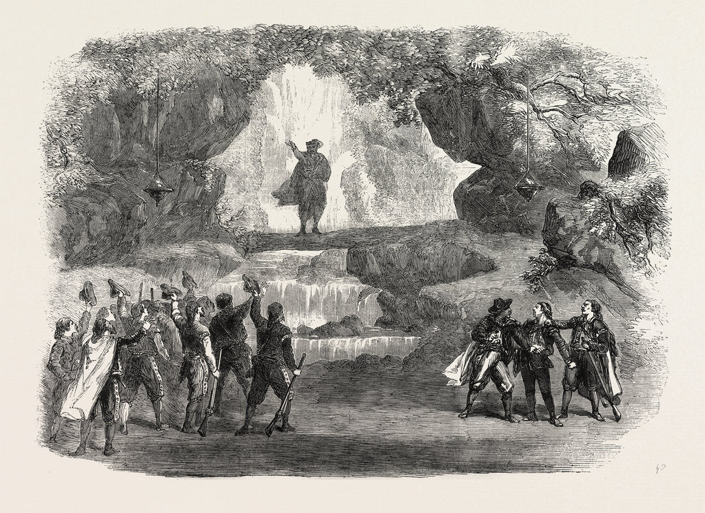 Detail of The Cavern Scene from the Miller and His Men at the Haymarket Theatre London UK by Anonymous
