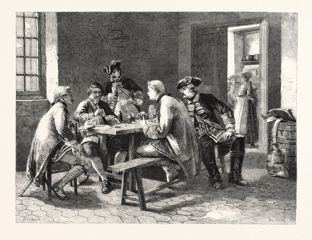 Detail of Soldiers Playing at Cards, from the French Exhibition by Anonymous