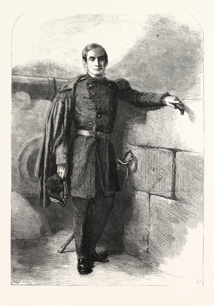 Detail of Major Anderson Late Commandant of Fort Sumter Charleston Harbour by Anonymous