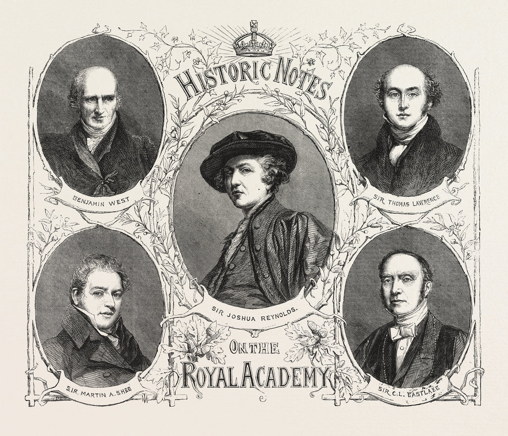 Detail of Portraits of the Presidents of the Royal Academy. by Anonymous
