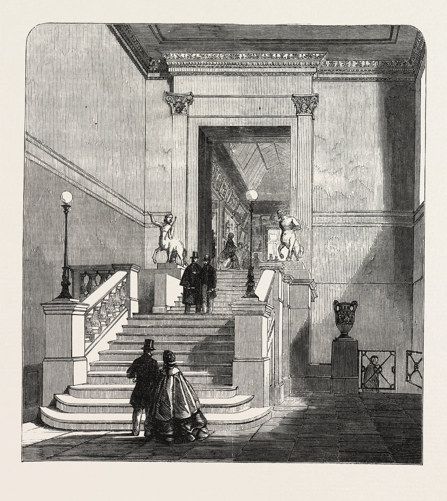 Detail of The New Staircase to the Royal Academy UK by Anonymous