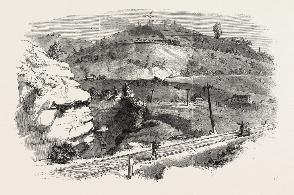 Detail of The Baltimore and Ohio Railway: Boardtree Hill, USA by Anonymous