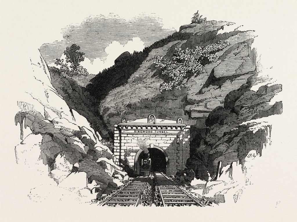 Detail of The Baltimore and Ohio Railway: Ringwood Tunnel, USA by Anonymous