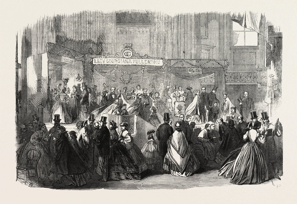 Detail of The Bazaar at St. James's Hall on Behalf of the Orphan and Friendless Roman Catholic Children of London UK by Anonymous