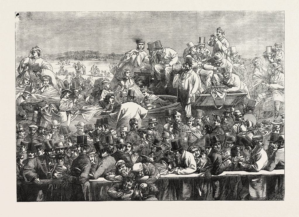 Detail of Epsom Races: The Derby Waiting for the Start UK by Anonymous